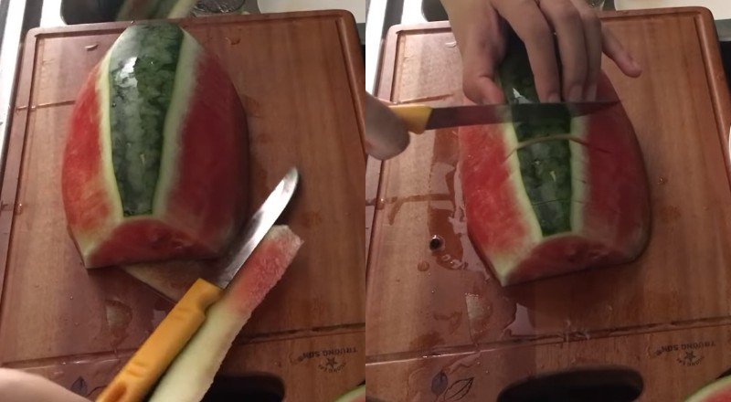 Как удивить семью и гостей: нарезаем арбуз на дольки красиво и быстро